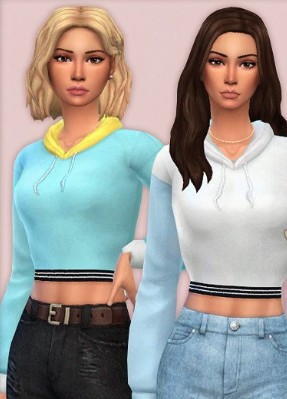 模拟人生4休闲露腹长袖带帽连帽衫MOD v2.60 模拟人生4休闲露腹长袖带帽连帽衫MOD v2.60