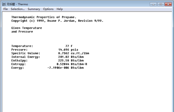 丙烷计算软件(Thermo) v3.4 丙烷计算软件(Thermo) v3.4
