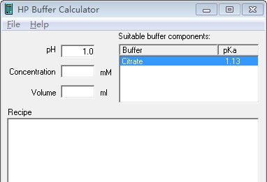HP Buffer Calculator v1.4 HP Buffer Calculator v1.4