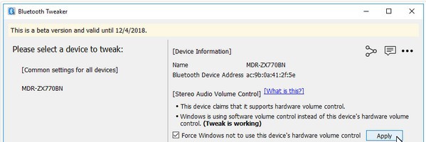 Bluetooth Tweaker(蓝牙调节器) v1.3.2.6