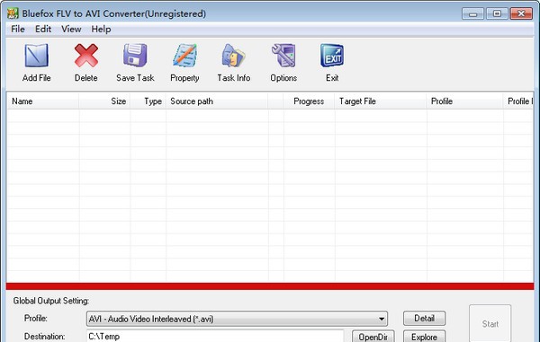 Bluefox FLV to AVI Converter(视频转换器) v3.05 Bluefox FLV to AVI Converter(视频转换器) v3.05