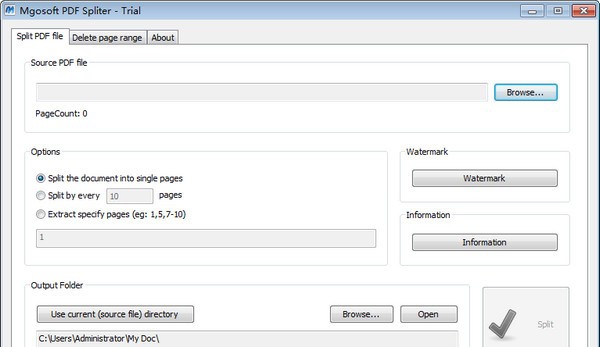 Mgosoft PDF Spliter(PDF分割器) v9.4.7 Mgosoft PDF Spliter(PDF分割器) v9.4.7