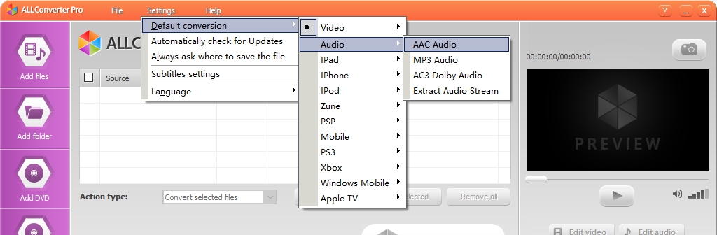 ALLConverter Pro(全能音视频转换工具) v13.5 ALLConverter Pro(全能音视频转换工具) v13.5