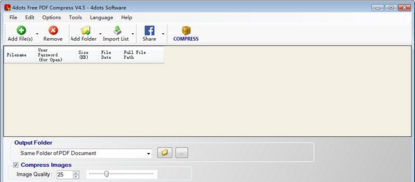 4dots Free PDF Compress(PDF压缩工具) v4.10