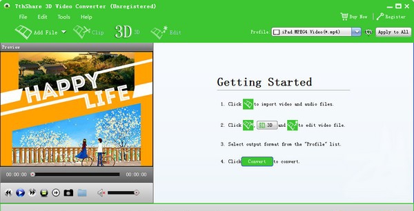 7thShare 3D Video Converter(视频转换器) v5.8.14 7thShare 3D Video Converter(视频转换器) v5.8.14