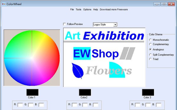 Free Colorwheel(调色工具) v6.12 Free Colorwheel(调色工具) v6.12