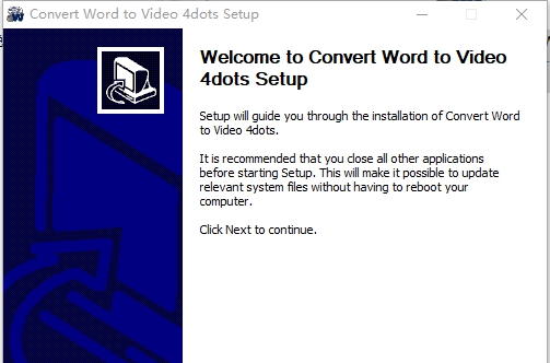 Convert Word to Video 4dots v1.7 Convert Word to Video 4dots v1.7