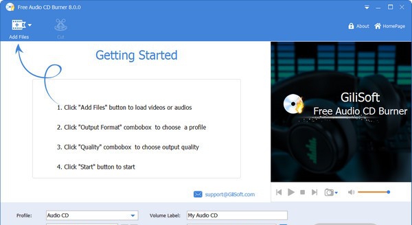 Free Audio CD Burner(免费音频光盘刻录软件) v8.0.4 Free Audio CD Burner(免费音频光盘刻录软件) v8.0.4