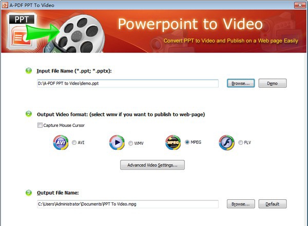 A-PDF PPT to Video(PPT转转换器视频) v1.6.0.5