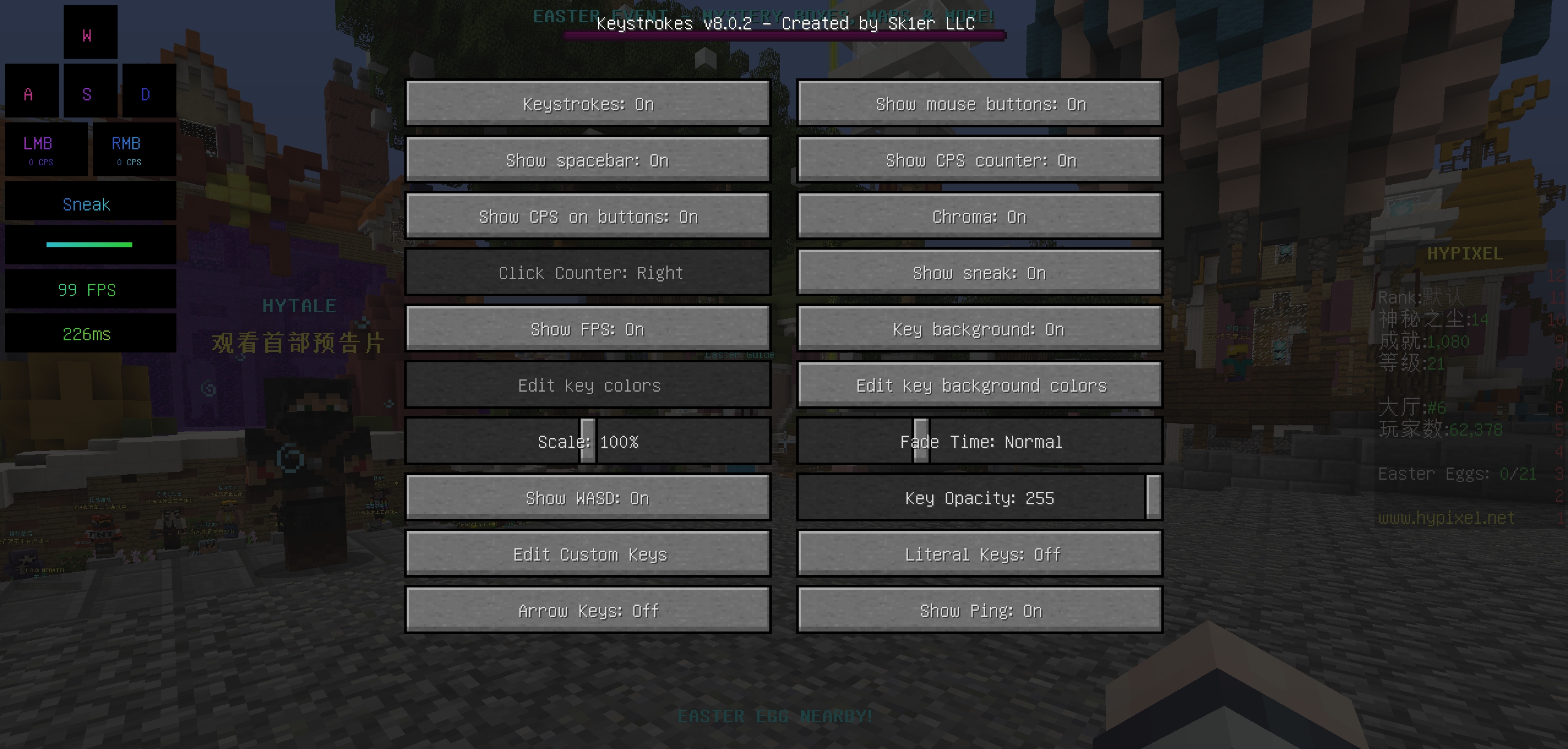 我的世界按键显示MOD v1.56 我的世界按键显示MOD v1.56
