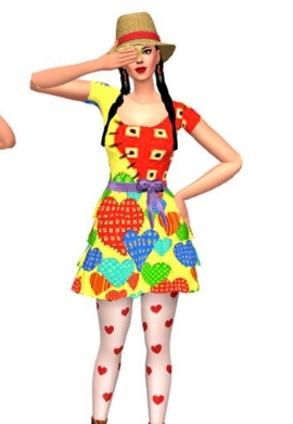 模拟人生4彩色爱心可爱长裙MOD v3.89 模拟人生4彩色爱心可爱长裙MOD v3.89