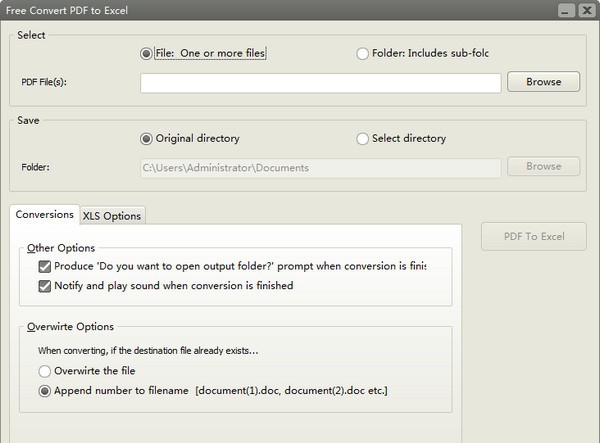 Free Convert PDF to Excel(PDF转Excel转换器) v8.8.7 Free Convert PDF to Excel(PDF转Excel转换器) v8.8.7