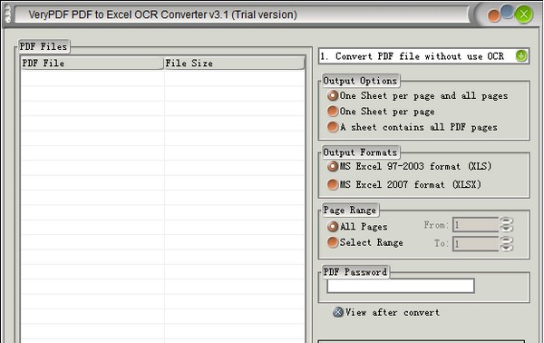 VeryPDF PDF to Excel OCR Converter(PDF转Excel) v3.6 VeryPDF PDF to Excel OCR Converter(PDF转Excel) v3.6
