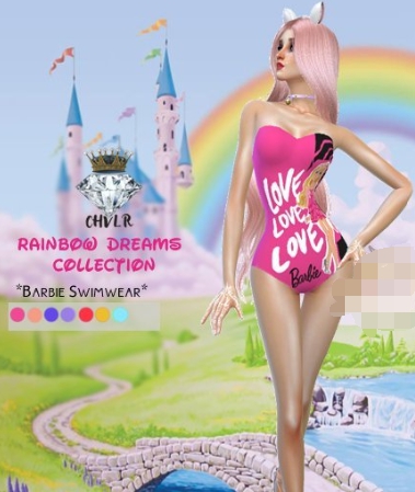 模拟人生4女性芭比可爱泳装MOD v2.69