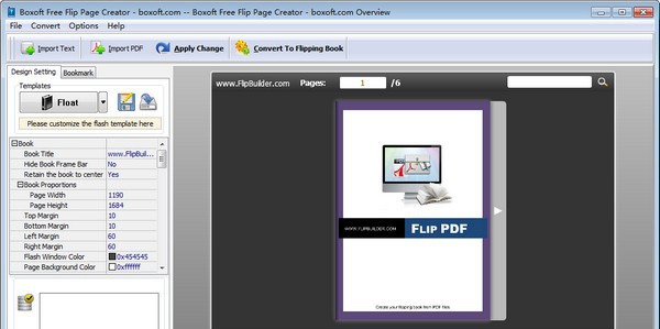 Boxoft Free Flip Page Creator(电子书制作工具) v3.4