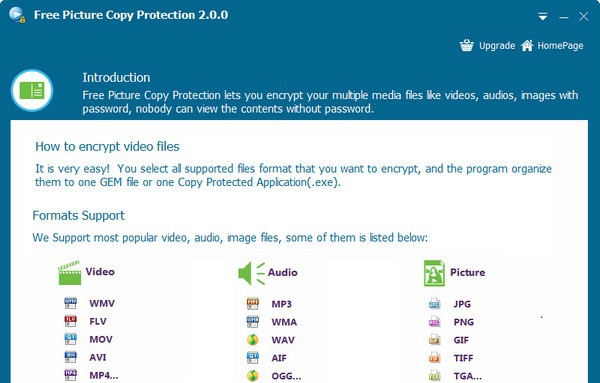 Free Picture Copy Protection(图片加密软件) v2.0.5 Free Picture Copy Protection(图片加密软件) v2.0.5
