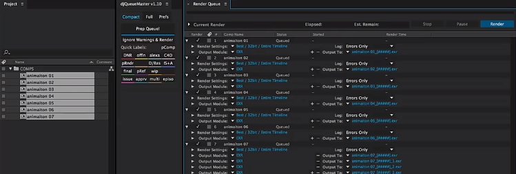 QueueMaster(AE输出渲染队列自动化管理工具) v1.16 QueueMaster(AE输出渲染队列自动化管理工具) v1.16