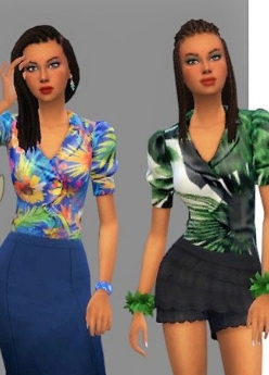 模拟人生4女士热带衬衫MOD v2.22