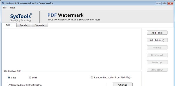 SysTools PDF Watermark(PDF水印去除工具) v4.4 SysTools PDF Watermark(PDF水印去除工具) v4.4