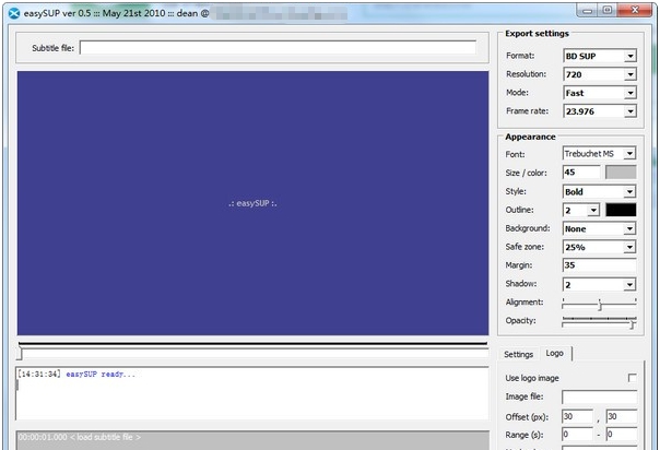 easySUP(视频字幕制作软件) v0.7.0.5 easySUP(视频字幕制作软件) v0.7.0.5