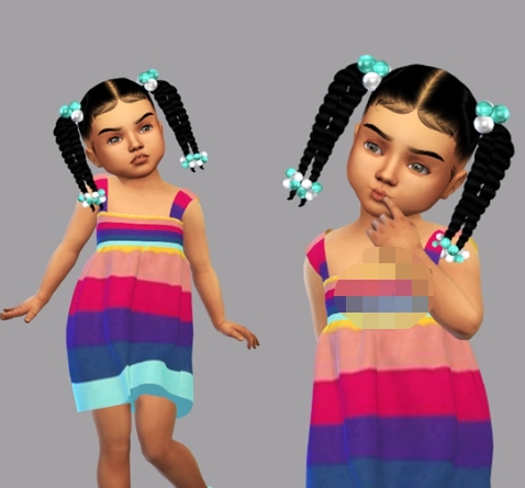 模拟人生4幼儿的彩色长裙MOD v3.44