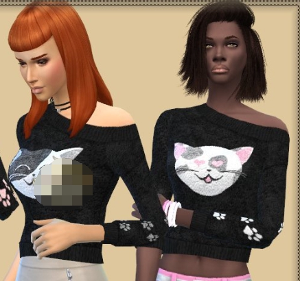 模拟人生4可爱猫咪印花毛衣MOD v3.52 模拟人生4可爱猫咪印花毛衣MOD v3.52