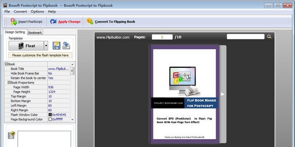 Boxoft Postscript to Flipbook(翻页书制作软件) v1.4 Boxoft Postscript to Flipbook(翻页书制作软件) v1.4