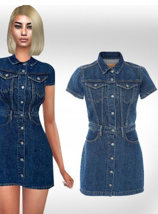 模拟人生4女性牛仔简洁牛仔长裙MOD v2.92 模拟人生4女性牛仔简洁牛仔长裙MOD v2.92