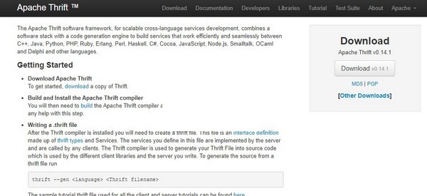 Apache Thrift(服务开发框架) v0.14.6 Apache Thrift(服务开发框架) v0.14.6