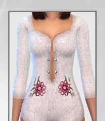 模拟人生4美丽印花白色毛衣MOD v3.60