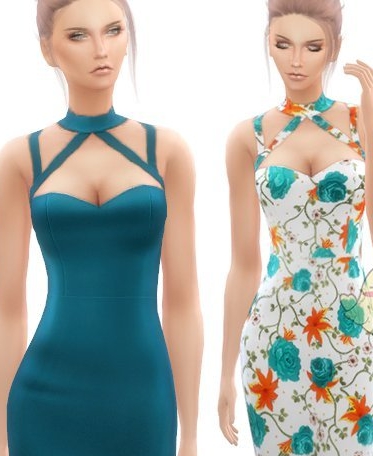 模拟人生4女性镂空领口连衣裙MOD v1.11 模拟人生4女性镂空领口连衣裙MOD v1.11