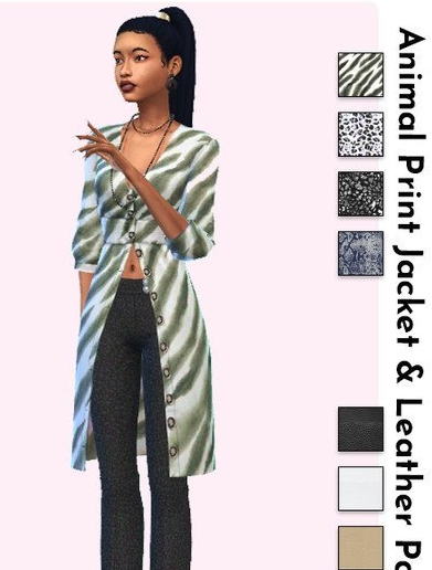 模拟人生4动物印花夹克和外套MOD v1.4 模拟人生4动物印花夹克和外套MOD v1.4