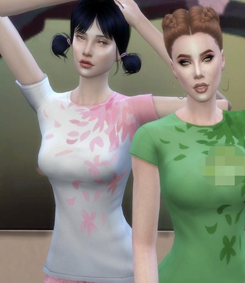 模拟人生4花瓣叶子上衣MOD v1.4