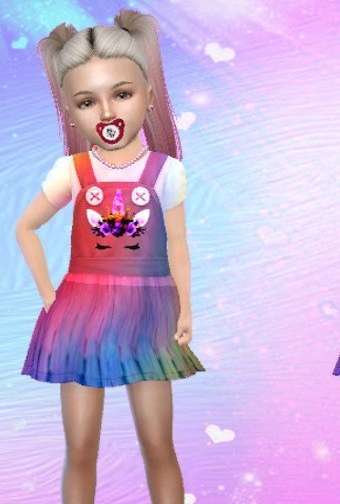 模拟人生4小女孩的彩色吊带连衣裙MOD v1.5 模拟人生4小女孩的彩色吊带连衣裙MOD v1.5