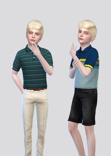 模拟人生4男孩多款式polo衫MOD v1.5 模拟人生4男孩多款式polo衫MOD v1.5