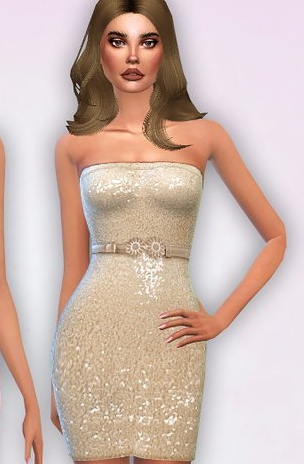 模拟人生4亮片束腰紧身连衣裙MOD v1.5 模拟人生4亮片束腰紧身连衣裙MOD v1.5