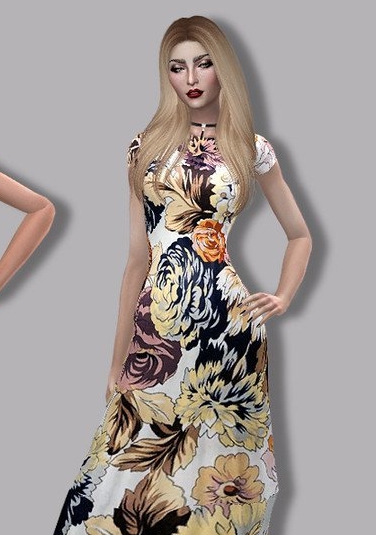 模拟人生4多款式美丽印花连衣裙MOD v1.4 模拟人生4多款式美丽印花连衣裙MOD v1.4