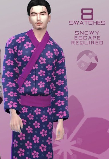 模拟人生4男士樱花和服MOD v1.4