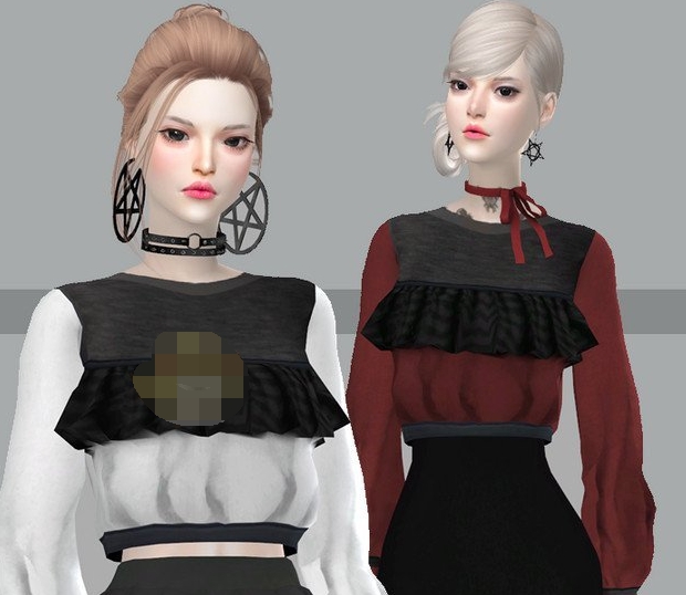 模拟人生4女性花边衬衫MOD v1.4 模拟人生4女性花边衬衫MOD v1.4