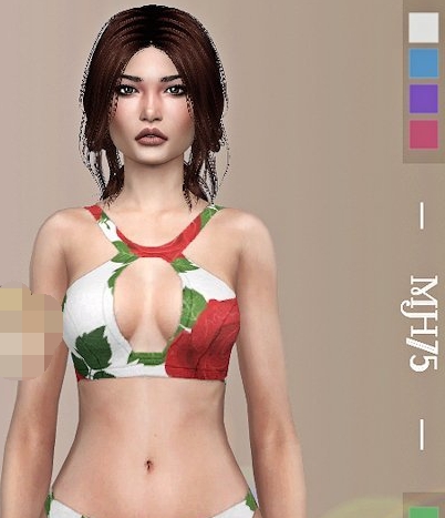 模拟人生4美丽的印花吊带比基尼MOD v1.3 模拟人生4美丽的印花吊带比基尼MOD v1.3