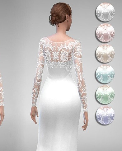 模拟人生4白色的蕾丝礼服MOD v1.4 模拟人生4白色的蕾丝礼服MOD v1.4