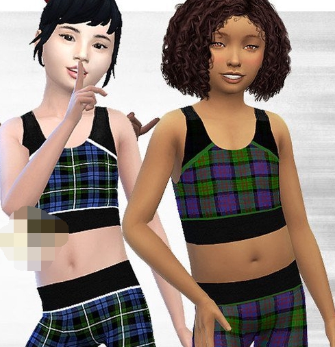 模拟人生4女童格子上衣MOD v1.5 模拟人生4女童格子上衣MOD v1.5