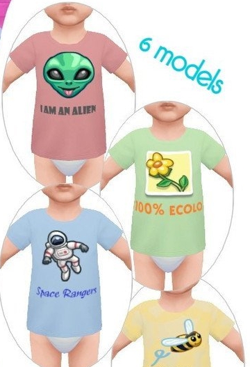 模拟人生4幼儿卡通图案短袖MOD v1.4 模拟人生4幼儿卡通图案短袖MOD v1.4