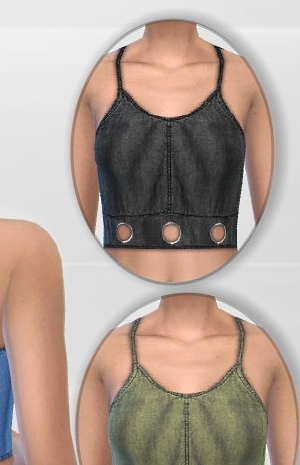 模拟人生4女性吊带牛仔上衣MOD v1.7