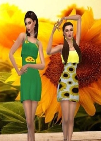 模拟人生4向日葵多款式连衣裙MOD v1.7 模拟人生4向日葵多款式连衣裙MOD v1.7