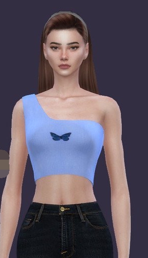 模拟人生4单露肩蝴蝶上衣MOD v1.3 模拟人生4单露肩蝴蝶上衣MOD v1.3