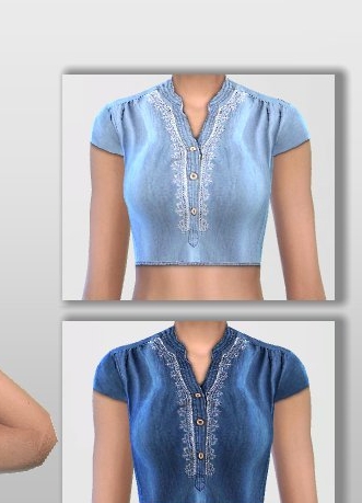 模拟人生4牛仔布印花上衣MOD v1.4 模拟人生4牛仔布印花上衣MOD v1.4