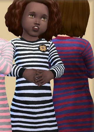 模拟人生4小女孩可爱条纹长裙MOD v1.6 模拟人生4小女孩可爱条纹长裙MOD v1.6