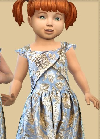 模拟人生4幼儿夏季金色刺绣连衣裙MOD v1.4 模拟人生4幼儿夏季金色刺绣连衣裙MOD v1.4