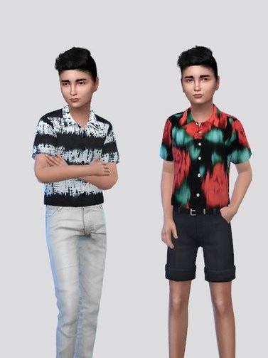 模拟人生4男孩美丽印花衬衫MOD v1.4 模拟人生4男孩美丽印花衬衫MOD v1.4